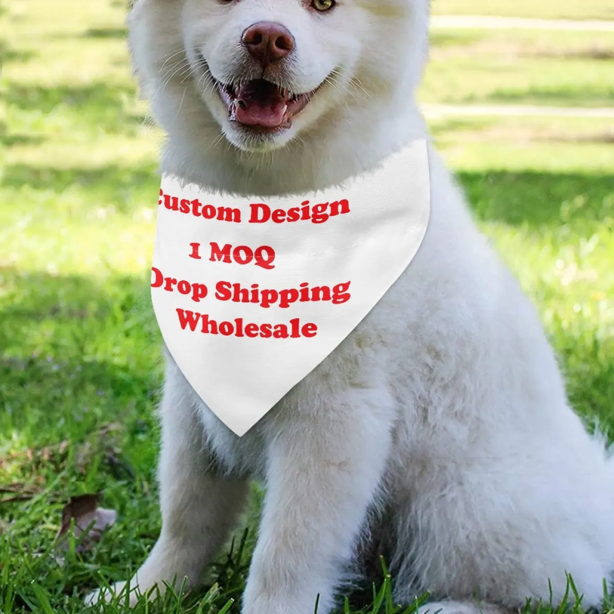 プリントオンデマンドカスタム犬のスカーフSalivaタオル耐久性のあるポリエステルスカーフペット調節可能なバックル付き高品質の三角形のタオル