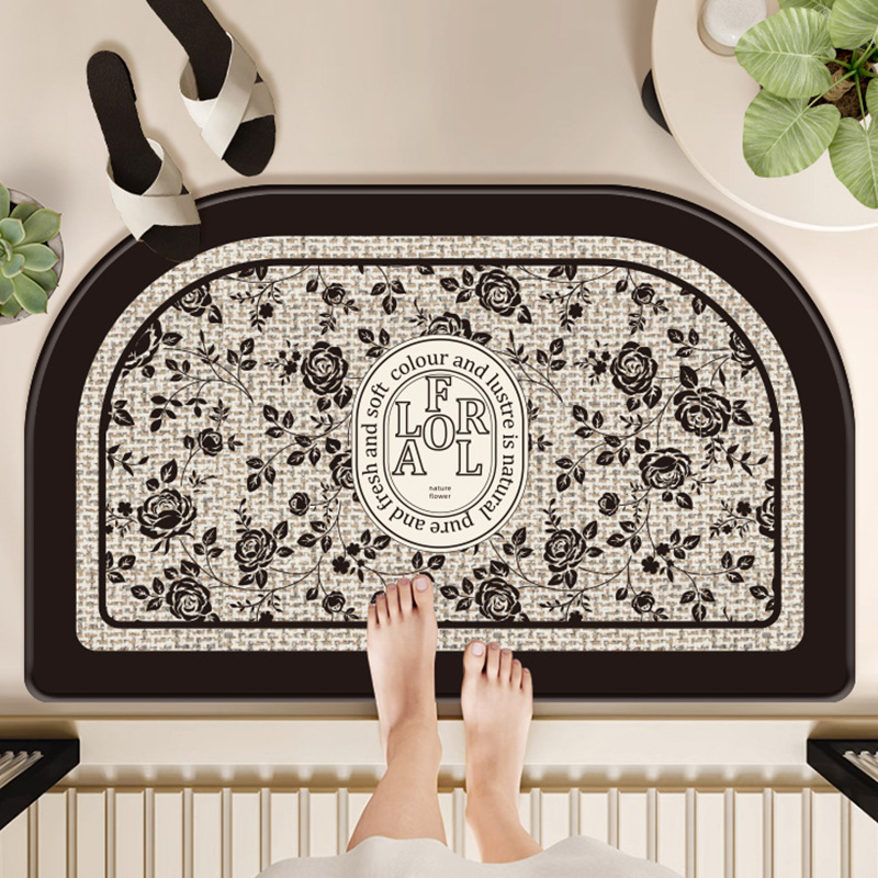 Large rounded corners-imitation cashmere-flower