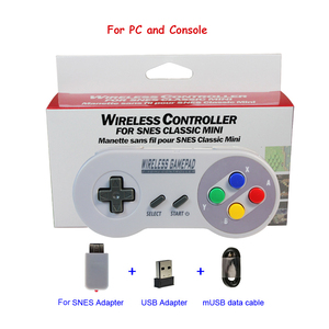 Disponibile 2 In 1 per SNES Cassic Mini PC Android Raspberry Gamepad per N-switch USB SNES Joystick Wireless e Controller di gioco