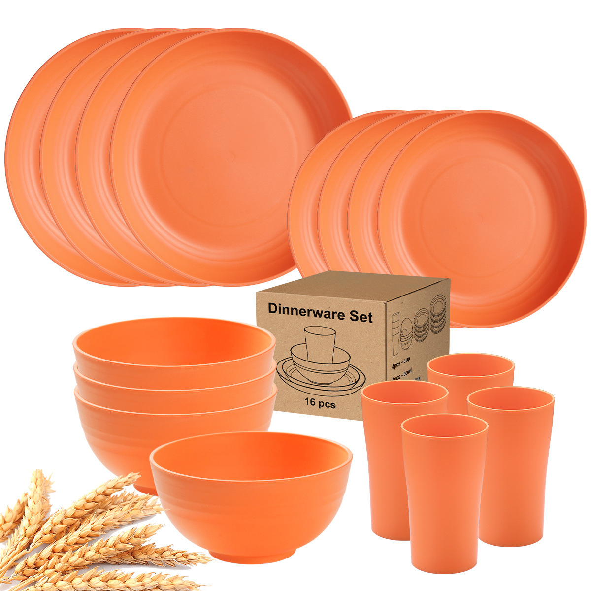Ensemble Marca orange 16 pièces