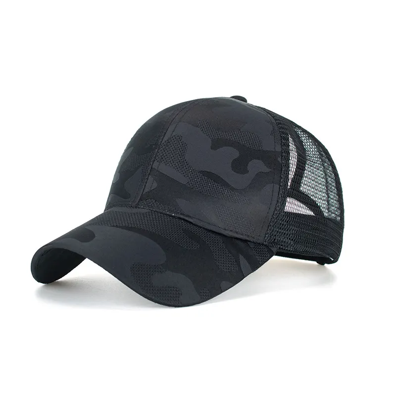 LOGO stampato ricamato personalizzato 6 piani maglia Camouflage Baseball Trucker Net Cap e cappello cappello a 6 pannelli accetta Logo personalizzato DHL