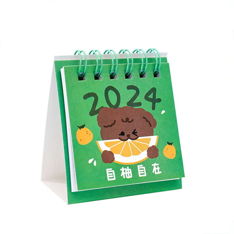 2024 Cartoon Fruit Text Schreibtisch Kalender Notizblock Student Desktop Ornamente Büromaterial