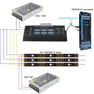 DMX <strong>Decoder</strong> <strong>DMX512</strong> Console 1024 Pixels <strong>LED</strong> <strong>Controller</strong> for <strong>Ws2811</strong> WS2812 WS2813 UCS1903 SK6812 Pixel <strong>LED</strong> Strip H807DMX - Product Image 2