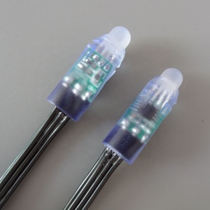 Filo nero nodi rotondi WS2811 12V 18awg Smart RGB Led corda Pixel indirizzabile Full Color impermeabile IP68 - Product Image 2