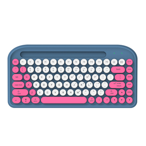 Retro Punk Typewriter-estilo Bluetooth Teclado 84 Teclas Bluetooth Teclado com Telefone Tablet Slot