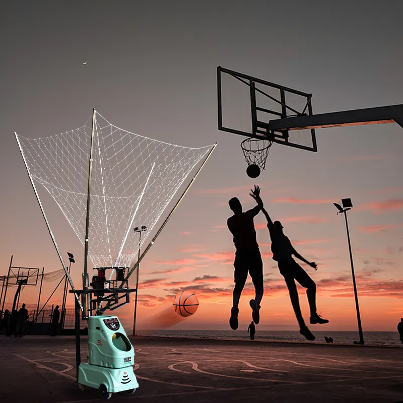 Высокая-конец все в одном баскетбольная стержневая машина автоматическая Rebounder мяч оборудование прохождение