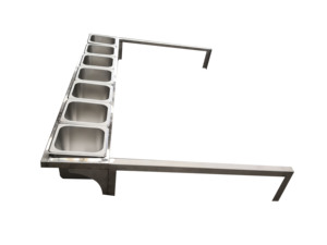 ตู้สแตนเลสสำหรับใส่พิซซ่า/เบอร์เกอร์แบบปรับแต่งจานพร้อมกระทะส่วนผสมซอสผลไม้สำหรับห้องครัว - Product Image 5