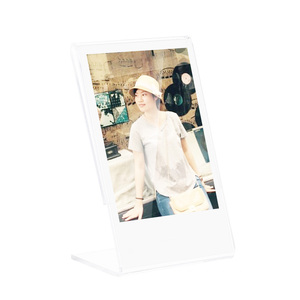 Klar Kunststoff winklige L-Form 2 × 6 4 × 6 5 × 7 Acryl Bildschild Halter Stand Streifen schräge Fotorahmen - Product Image 1