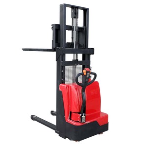 Precio de fábrica Mini Walkie eléctrico Apilador de palés Camión elevador Semi eléctrico Straddle Elevador Apilador Carretilla elevadora para carga Descarga - Product Image 1