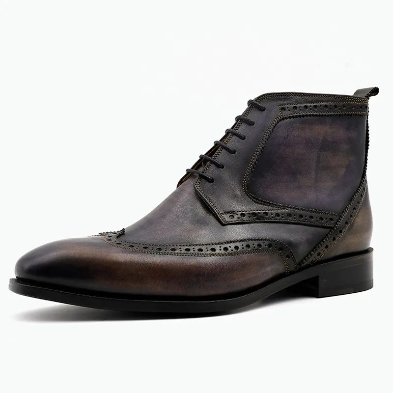Goodyear Welt รองเท้าผู้ชายหนังวัวอย่างดี,รองเท้าสุพีเรียร์รองเท้าออกงานสไตล์อิตาเลียนรองเท้าแต่งงานสำนักงานระดับพรีเมียม