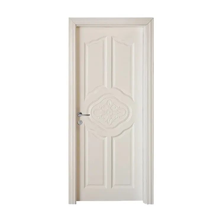 Modern Jenis Utama Kayu Pintu Cat Rumah Warna Putih Murni Pintu