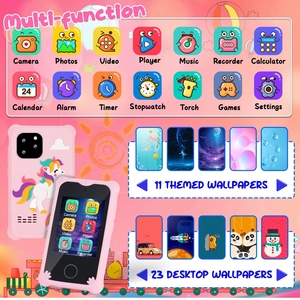 2025 Hot Selling Phones <strong>Kid</strong> Toy Multiple <strong>Games</strong> Mode MP3 Music Dual Camera Touch Screen Small Cheap Smart Phone <strong>Kids</strong> Toy - Product Image 4