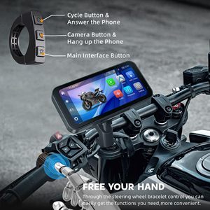 6.25 IPX7 Waterproof <strong>GPS</strong> Motorcycle Touch Screen TPMS Dual BT <strong>Built</strong>-<strong>in</strong> AirPlay Music Wireless CarPlay <strong>Android</strong> Auto Navigation - Product Image 4