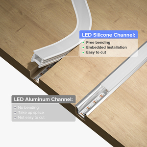 Neon burcu silika jel kaplama tüpü için WS2811 WS2812B SK6812 LED ışık şerit gömme ışık silikon kanal - Product Image 4