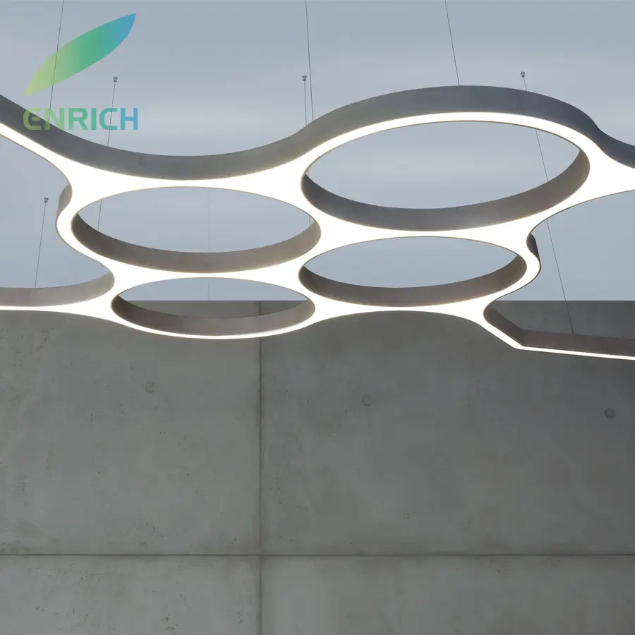 Moderno ufficio arricchire Star Cluster LED profilo in alluminio lampade pendenti con fase DALI Triac 0-10V oscuramento