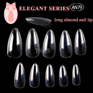 TSZS เล็บปลอมอัลมอนด์ยาวแบบใสครอบเล็บปลอม500ชิ้น,เล็บนิ้วมือปลอม - Product Image 3