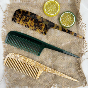 Wow Sheila pettine a denti sottili resistente in acetato di cellulosa pettine per capelli facile separazione dei capelli - Product Image 1