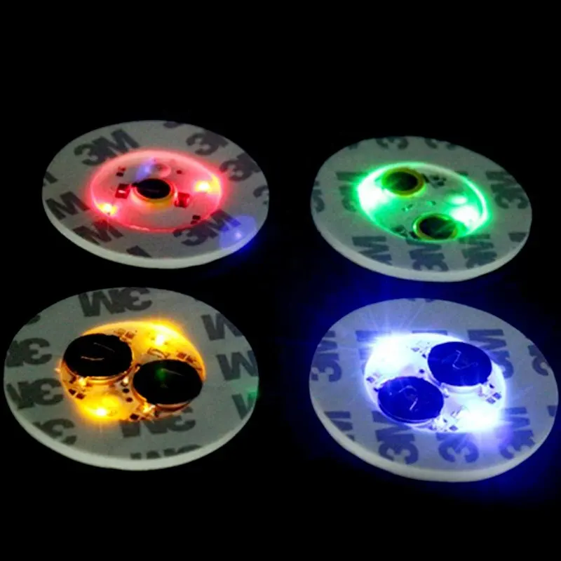 Posavasos con luz Led intermitente para decoración de fiestas, posavasos para bebidas