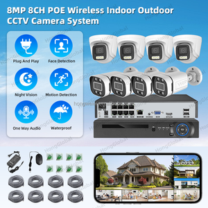HongGlobal 8MP 8CH Network Video Recorder Cámara NVR inalámbrica 4K POE Set Sistema DE SEGURIDAD Interior Exterior IP CCTV Sistema de cámara - Product Image 2