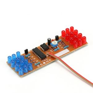 Kırmızı mavi çift renk yanıp sönen aydınlatma kiti Strobe NE555 + CD4017 uygulama öğrenme DIY kitleri elektronik Suite tasarım - Product Image 4