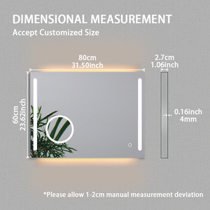 高品质智能触摸传感器变色led灯插入放大镜智能浴室镜 - Product Image 6