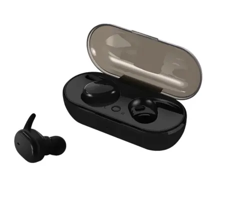 TWS หูฟังบลูทูธ5.0,หูฟังไร้สายขนาดเล็กควบคุมด้วยการสัมผัส HiFi สเตอริโอหูฟังสำหรับใส่เล่นกีฬามีไมโครโฟนสำหรับโทรศัพท์มือถือ