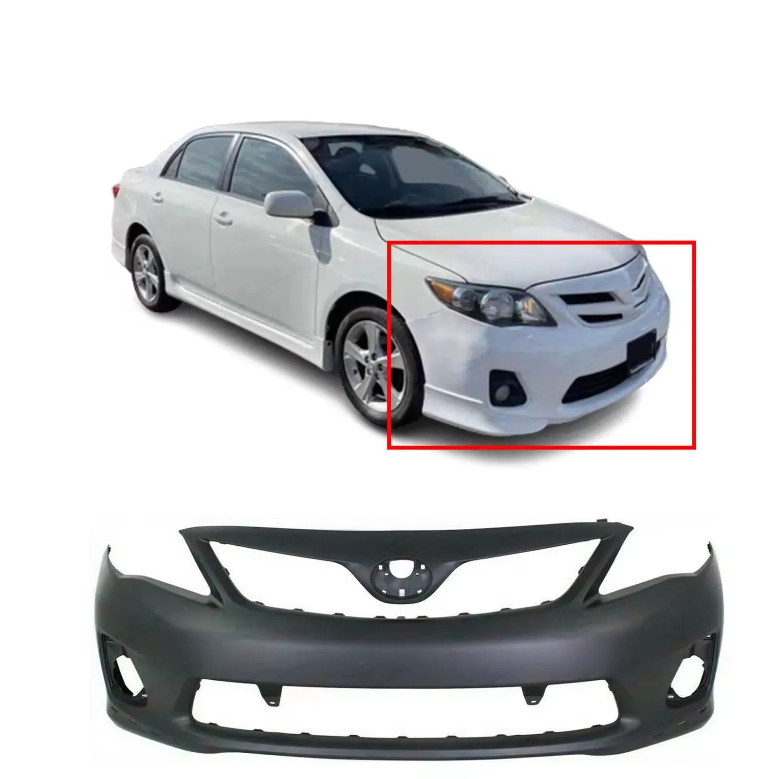 Capa de para-choque dianteiro personalizada para carro, acessórios para Toyota Corolla 2010 -2013