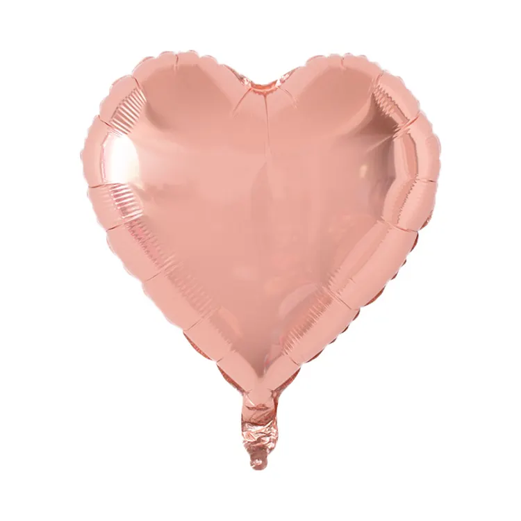 China Manufacture Happy Birthday Balloons Single Color 3 Shaped Rose Gold Foil Balloon