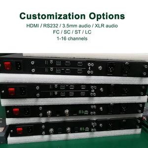 Özel fonksiyon 1-16 kanal 3G-SDI 12G-SDI HDMI Video XLR ses RS-232 veri RJ45 Ethernet Multiplexer Fiber genişletici - Product Image 2