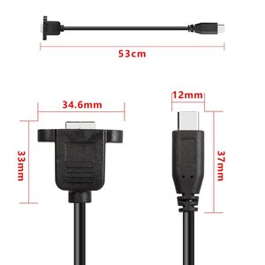 สายเคเบิลเครื่องพิมพ์ USB C TO USB B ชนิด C ตัวผู้ไปยัง USB B สายต่อแผงตัวเมียติดตั้งพร้อมรูสกรูสำหรับแล็ปท็อป Printer-50cm - Product Image 4