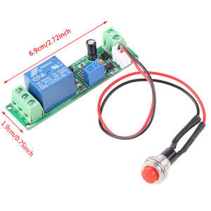 DC 12V ตั้งเวลาดีเลย์สวิตช์ปิดโมดูลรีเลย์1 ~ 10S ปรับได้ - Product Image 2
