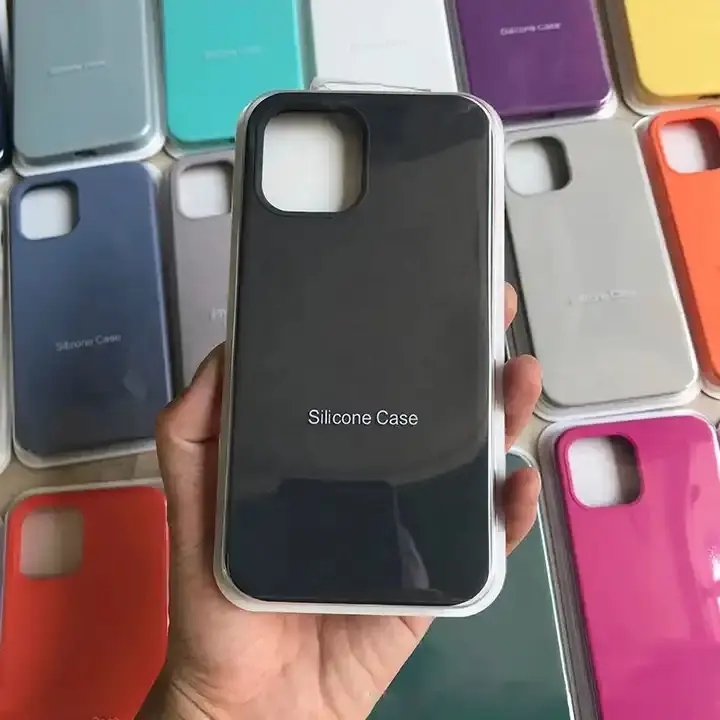 Funda de silicona líquida para iPhone 15 Pro Max funda protectora para teléfono con logotipo Original para iPhone 15 14 12 11 XR X