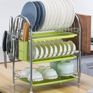 2/3 katlı süzgeç plaka tutucu depolama raf mutfak düzenleyici standı lavabo drenaj kesme tahtası tutucusu Drainboard bulaşık kurutma rafı - Product Image 2