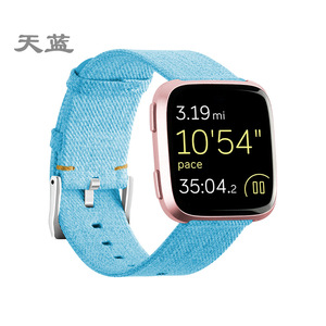 适用于Fitbit versa/lite/versa2替换腕带的牛仔裤表带尼龙表带 - Product Image 6