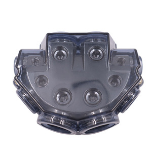 6 vías de potencia 1x0/2/4 calibre entrada 2x0 2x4 2x8 calibre salida bloque de distribución de energía para amplificador de coche divisor de Audio