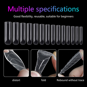 BQAN Duals formları tırnak kalıpları temizle düz Ultra ince tırnak ipuçları fransız üçgen tırnak ipuçları profesyonel Salon araçları - Product Image 5