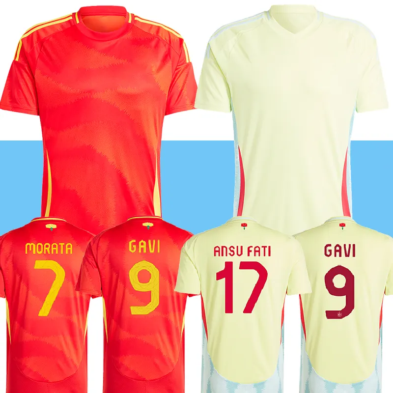 2024 2025 camiseta de fútbol uniforme del equipo nacional 23 24 Canales Ansu Fati español Koke Asnsio Asla Pedri Morata hombres camiseta