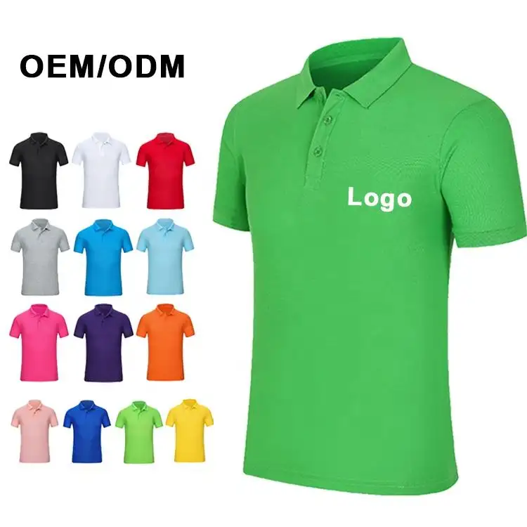 Blank Sublimatie Polyester Golf T Shirts Effen T-Shirts Custom Logo Polo T Shirt Afdrukken Plus Size Heren Poloshirts Voor Mannen