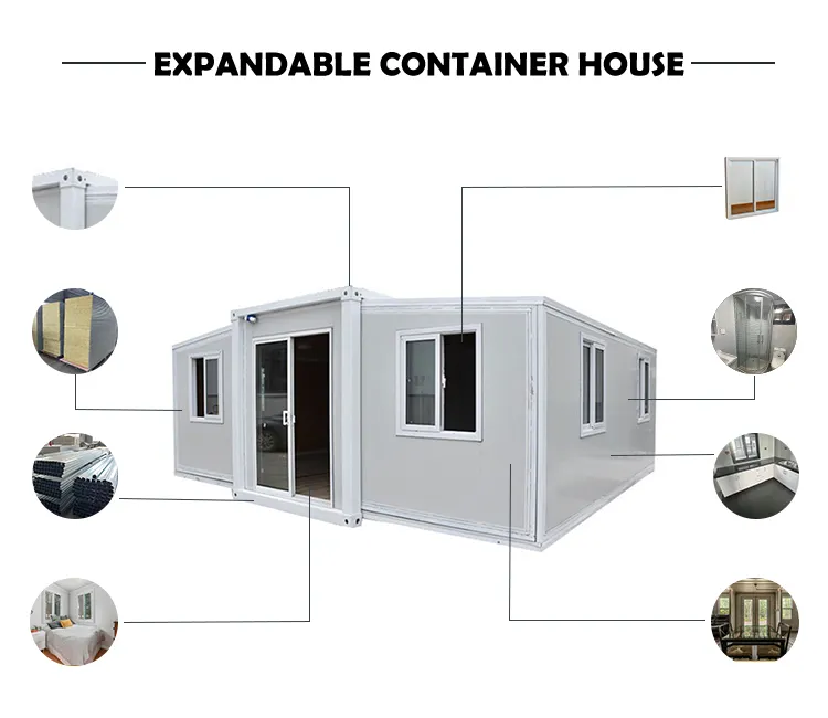 Casa contenedor prefabricada 20ft /30ft /40ft Casa contenedor expandible de color personalizado
