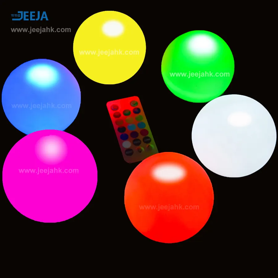 Set of 6 Mood Light Pool Decor Ball Orb with Replacement Batteries