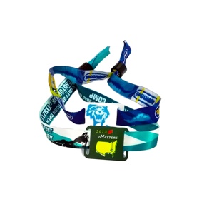 Benutzer definiertes Logo 13,56 MHz RFID Smart Card Mini Tag Armband bargeldlose Zahlungen Festival Stoff gewebte wasserdichte Armbänder <span class=keywords><strong>QR</strong></span>-Code