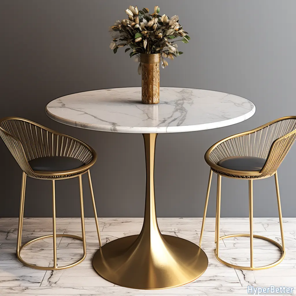 60 centimetri di lusso in oro tulipano base rotonda di marmo moderno tavolo da caffè bianco