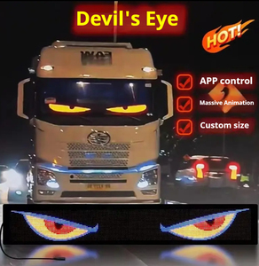 車とトラック用の新しい到着アプリ制御ウィンキングデーモンアイズ<span class=keywords><strong>LED</strong></span>パネルディスプレイ<span class=keywords><strong>12V</strong></span>アニメーションライトストリップ