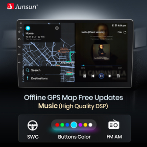 Dispositivo di localizzazione GPS Junsun V1 per sedile Leon 2 navigazione per sedile Leon 2 autoradio lettore DVD per sedile Leon 2 2005-2012 Carplay