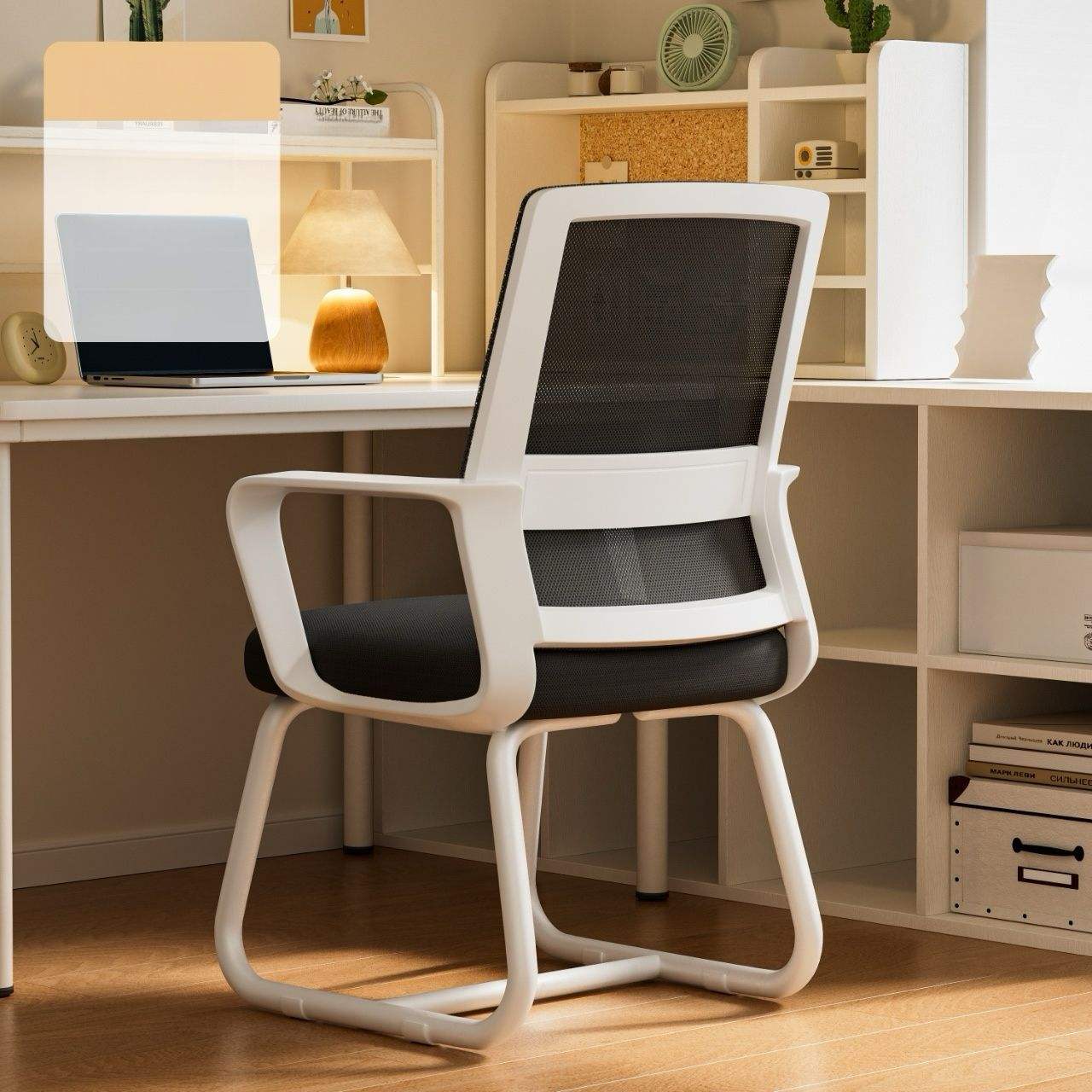 Cloud Sitting Feeling-Pieds de chaise audacieux-Coussin en éponge-Cadre blanc noir