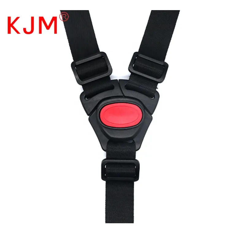 Kjm Logo personalizzato passeggino fibbia di ricambio cintura di sicurezza da viaggio per bambini cintura di sicurezza per altalena a 3 vie