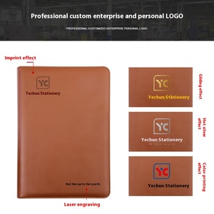 Carpeta de archivos A4 personalizable multifunción con cremallera bolsa Manager Business Notebook almacenamiento de documentos Funda de cuero para ventas A6 A5