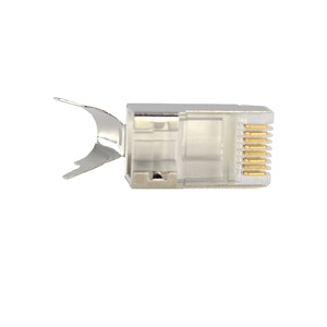 Conector Ethernet Rj45 blindado con enchufe modular Cat7 de conexión de Telecomunicaciones