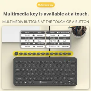 78-Key Mini <strong>Keyboard</strong> Round Button Small Wired USB <strong>Computer</strong> Laptop Portable Office <strong>Use</strong> <strong>Keyboard</strong>