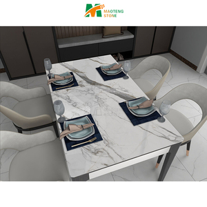 Lauren vàng trắng thiêu kết đá sứ ngói cao bóng phiến bàn thân thiện với môi chống cháy nhẹ không thấm nước - Product Image 6